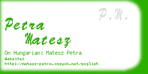 petra matesz business card